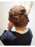 お二人揃ってヘアセット♪七五三アップスタイル(^^)