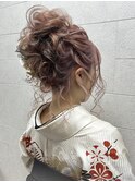 【振袖ヘア】高めアップ