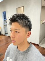 ミオスタイル 大福店(MIOSTYLE) 短髪スタイル　アップバングショート　ツーブロ