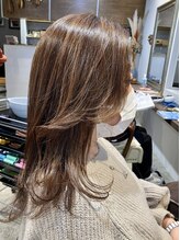 ＊白髪ぼかし｜ケアブリーチ使用でダメージは最小限に！＊