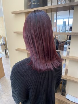 ルシュカイチマルニ(Rasca102) 鎖骨ミディアム/ブリーチ/ピンクラベンダー