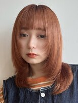 ノイカーム(noi Calm)&nbsp;顔周りレイヤーカットグレージュカラーくびれボブベージュカラー