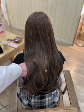 ヘア カンパニー トワ 千葉店(TOWA) くすみベージュ/ブリーチなし/透明感カラー/ダブルカラー/韓国