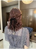 ハーフアップ/お呼ばれヘアセット/結婚式/20代30代40代