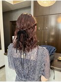 ハーフアップ/お呼ばれヘアセット/結婚式