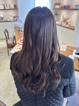 サラビューティーサイト 志免店(SARA Beauty Sight) 【Haru】透明感カラー/オリーブグレージュ/コテ巻き