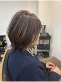 ハイライト/白髪ぼかし/ショートボブ/レイヤーカット/市川