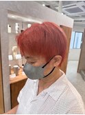 アプリコットオレンジレットカラー＊ベリーショート＊推し活