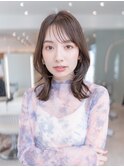 20代30代ミディアム顔周りレイヤーカット髪質改善トリートメント