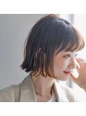 ぱつんとした毛先のラインがとびきりキュート
