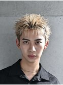 渋谷スパイキーショートハイトーンショート短髪カラーハイトーン