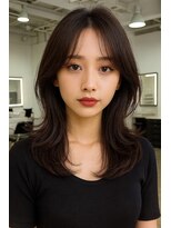 サードバイローラン(THiRD by ROULAND)&nbsp;【THiRD】オリーブグレークラゲヘアーココアベージュ