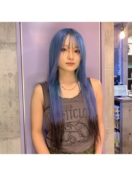 インク 渋谷(INK.) 水色×エンドカラー