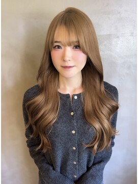 ブリーチ　ダブルカラー　レイヤー　韓国ヘア