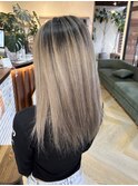 ◎大人可愛いバレイヤージュ×小顔レイヤーミディ