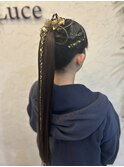 金箔アレンジヘア
