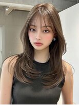 レア 銀座(Le'a)&nbsp;レイヤーカットハイレイヤー顔周りカット韓国風レイヤー髪質改善