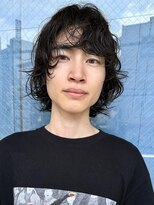 ボコカ(bococa)&nbsp;クセ毛活かしパーマ風カットメンズミディアムレイヤーボブ