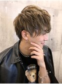 メンズハイライト☆前下がりマッシュ