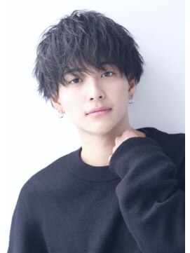 リップス 池袋(LIPPS) 黒髪刈り上げドライフェザーマッシュ