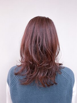 トップヘアー 中庄店(TOP HAIR fuapua) くびれミディ×ピンクラベンダーカラー