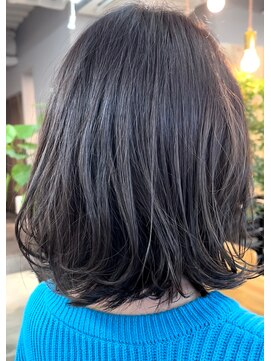 ユートラクト 守口竜田通り店(U-tract) ダークグレージュ＿切りっぱなし＿外ハネボブ