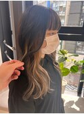 髪質改善＊ミルクティー＊バングカラー【Zina札幌大通】