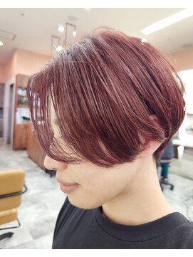 エイム ヘアメイク 横川店(eim HAIR MAKE) トランクスショート×チェリーピンク