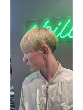 スキル(SKILL) 福岡/天神/センターパート/ニュアンスパーマ/メンズ縮毛矯正