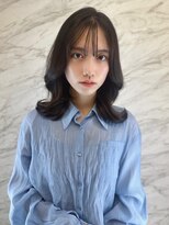 ハイレイヤーレイヤーカットくびれヘア韓国ヘアシースルーバング