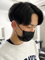 センターパートニュアンスパーマ韓国カルマパーマコンマヘア