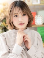 カバーヘア ブリス 北浦和(COVER HAIR bliss)&nbsp;外国人風イヤリングカラーくびれショートボブc7北浦和