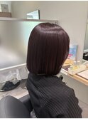 《茨木》縮毛矯正してもピンピンしない　丸みボブ