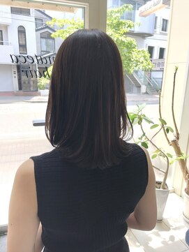 マテカ ヘアー(mateca hair) ミディアム×ダークブラウン