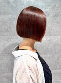 【髪質改善】アプリコットオレンジ×ミニボブ YUKA