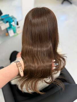 ハピネス 梅田茶屋町店(HAPPINESS) オリーブブラウン/韓国ヘア/レイヤーカット/ブリーチなし/艶髪