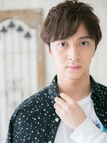 モッズヘアー メン 戸田公園店(mod's hair men)&nbsp;20代30代斜めバングダークブラウンツーブロックマッシュh戸田