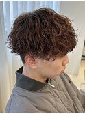 波巻きパーマ/ツーブロック/刈り上げ/池袋メンズカット