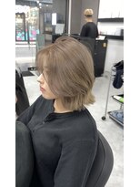 アクション セカンド 心斎橋(ACTION second)&nbsp;韓国ボブヘア/ハイトーンカラー/ミルクベージュ/顔周りカット