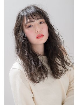 ヘアーアンドファッションシオミエイチ (hair＆fashion shiomi H) フォギーアッシュ×ほつれカール