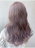 ラベンダーグレージュ_ココアブラウンフリンジウェーブ_ba273121