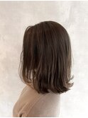 20代30代40代☆赤味を消すグレージュで、上品外ハネボブ♪