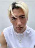マッシュショートハイトーンカラーブリーチカラー札幌大通