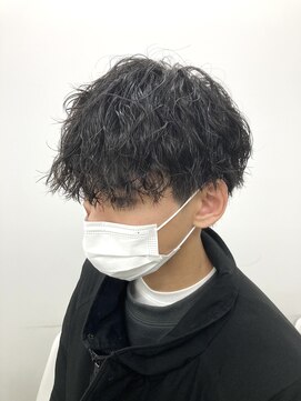 ラヴィズム 名駅店(LUVISM) メンズマッシュツイストスパイラルパーマ波巻きパーマ刈り上げ