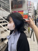 アソビ 表参道(ASOBI) ダブルカラー インナーカラー ネイビーブルー