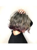【マーシュアトレ　田中トシ】グレージュカラー×裾カラー