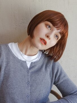 ルル 表参道(lulu.) 暖色カラー/暖色/オレンジ/ピンク/ボブ/重めカット