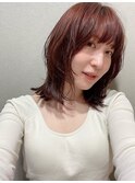 PINK BROWN  MEDIUM LAYER  ピンクブラウン レイヤーカット