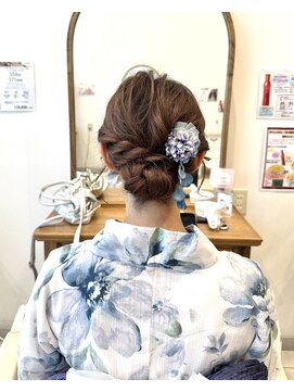 ヘアデザインロアール アリオ倉敷店(Hair Design Loire) 夏祭りアップスタイル