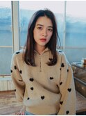 ロング前髪なしブリーチなし